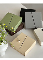 Großhandel Minimalistische Schräg Gespaltene Starre Schmuckbox Matt Strukturierte Papier-Geschenkbox mit Individuellem Logo für Ohrringe, Halsketten und Armbänder