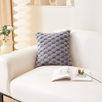 Housse de coussin la plus vendue, motif flocon de neige, en peluche, pour canapé de salon, coussin carré, coussin lombaire, vente en gros