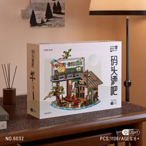 ZY 6032 2025 nouvelle série Street View Pier Bar petites particules Puzzle assemblage jouets pour enfants modèle pour enfants ensembles de blocs de construction - Product Image 5