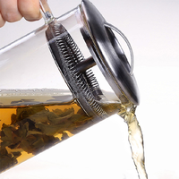 Théière en verre borosilicate avec infuseur, vente en gros d'usine personnalisée, 400 ml, 600 ml