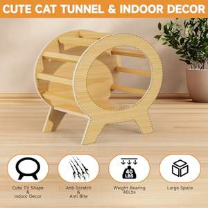 Maison pour <span class=keywords><strong>chat</strong></span> <span class=keywords><strong>en</strong></span> bois <span class=keywords><strong>de</strong></span> pin - Abri pour chats, <span class=keywords><strong>cabane</strong></span> pour animaux <span class=keywords><strong>de</strong></span> compagnie <span class=keywords><strong>en</strong></span> bois massif <span class=keywords><strong>en</strong></span> <span class=keywords><strong>forme</strong></span> <span class=keywords><strong>de</strong></span> télévision surélevée pour chats, poulets, cochons d'Inde. Résistant aux intempéries. - Product Image 3