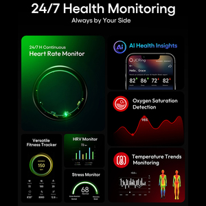 JCRing X3B aiuto per il sonno Smart Ring X3 anello digitale intelligente anello intelligente variabilità della frequenza cardiaca segni vitali monitoraggio Monitor - Product Image 2