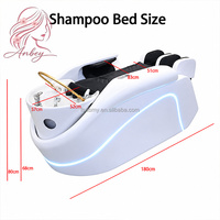 Lit de lavage électrique 4D pour massage corporel complet, avec vapeur chauffante et lumière, pour spa capillaire et lavage des cheveux, idéal pour salons modernes de luxe, vente en gros