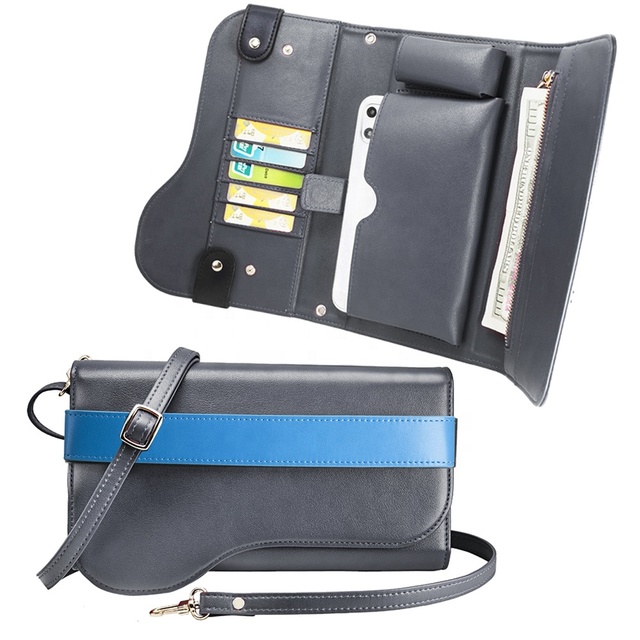 New Arrival Aarons Luxury Genuine Leather Business Design Multi-function Wallet Phone Case Lipstick Card Slot for 12/11