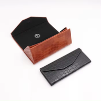 Étui à lunettes à motif ondulé, magnétique, en PU, personnalisé, léger, portable