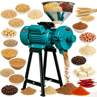 Pulvérisateur portable compact pour céréales humides et sèches en acier inoxydable, faible bruit, pour la maison et l'atelier, machine à moudre le maïs, le riz, le blé, les arachides, les épices et la farine