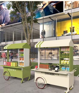 Xe đẩy bán đồ ăn vặt, nước ép trái cây, sữa, kem - Product Image 4