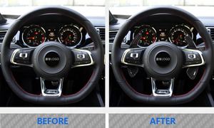 ES Intérieur De Voiture Pour Volkswagen <span class=keywords><strong>Golf</strong></span> <span class=keywords><strong>7</strong></span>, Scirocco, Sagitar GLI, Lamando GTS, Polo <span class=keywords><strong>GTI</strong></span> Volant En Fiber De Carbone De Pagaie - Product Image 2