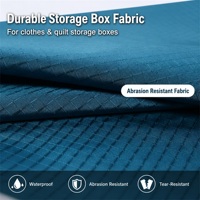 Tissu Oxford en nylon à carreaux enduit de PU, imperméable et résistant à l'usure, 200Dx400D, pour bacs de rangement, paniers à linge et housses de canapé