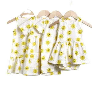 High Quality Baby Jumpsuit Summer Short Sleeve Yellow Infant Toddler Baby Clothes Smile Cotton Baby Romper