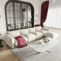 Beliebtes Chenille-Sofa mit Hochelastischem Schaumstoff und Sitzpolstern als Ecksofa für das Wohnzimmer-Set