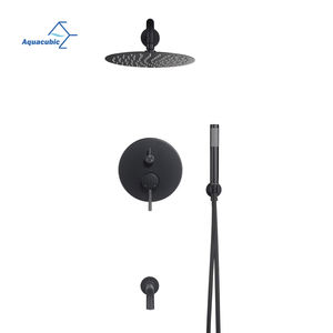 Sistema <span class=keywords><strong>doccia</strong></span> rubinetto <span class=keywords><strong>doccia</strong></span> nero Aquacubic <span class=keywords><strong>con</strong></span> <span class=keywords><strong>soffione</strong></span> <span class=keywords><strong>doccia</strong></span> portatile - Product Image 1