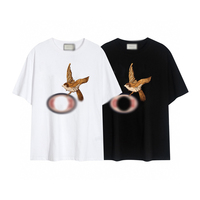 Vêtements de marque de luxe en solde, t-shirt à manches courtes avec logo personnalisé, fabriqué en tissu tissé de luxe