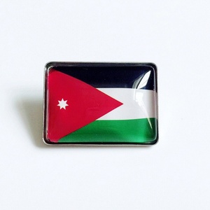 Nuevo Broche con la Bandera de Jordania, Pin Cuadrado con la Bandera Nacional, Broche de Regalo Novedoso, Recuerdo de Viaje, Regalo para Aficionados al Fútbol, Personalizado - Product Image 1