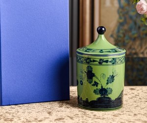 Oriental Ceramic Storage <b>Jar</b> With Lid Floral Design Air Tight Cylinder Shape For <b>Food</b> Preservation - Product Image 1