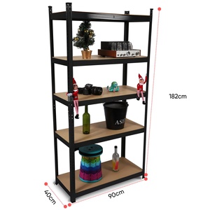 Étagère US Garage Rangement en métal solide Étagères réglables à <span class=keywords><strong>5</strong></span> <span class=keywords><strong>niveaux</strong></span> Étagères 2 X Étagères de rangement de garage Atelier de rayonnage à usage intensif - Product Image 4