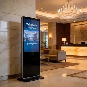 หน้าจอโฆษณาแบบตั้งพื้น ขนาด 43/50/55/65/75/85 นิ้ว LCD อินฟราเรดระบบสัมผัส สมาร์ทดิจิทัลไซเนจ CE FCC พร้อมระบบจัดการระยะไกล - Product Image 4