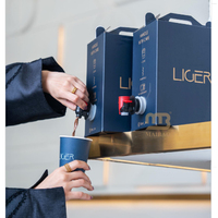 Distributeur de café chaud/froid isolé à emporter de 96 oz Boîte de transport de café en papier d'emballage Boîte de voyage de café imprimée personnalisée