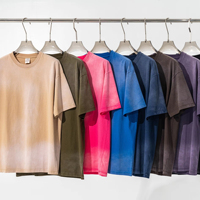 T-shirts pour hommes 100% Coton, qualité supérieure, tricot vintage, coupe ample, épaules tombantes, imprimés, grammage lourd, vierges, personnalisables