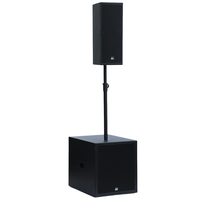 Système de haut-parleurs colonne double 8 pouces en gros avec caisson de basses actif 18 pouces pour concert, fête, club