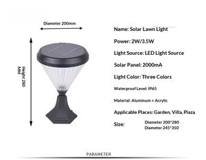 Lámpara <span class=keywords><strong>Solar</strong></span> de Aluminio para Jardín con Control Remoto, Enchufe para Suelo, IP65, para Jardín, Comunidad, Villa, Patio, Iluminación Vertical Decorativa - Product Image 5