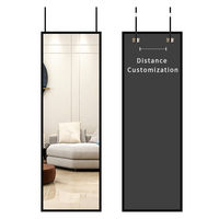 Corps pleine longueur Grand Long Dressing sur la porte Pleine longueur Porte accroché miroir mural suspendu Espejos avec crochets