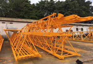 Yapı malzemesi mağazaları için 70 metre Jib uzunluğu ile sıcak satış T7020-12E 12 Ton düz üst kule vinci