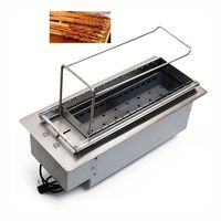 Parrilla Eléctrica Comercial Tipo Push-Pull para Cocina, Barbacoa sin Humo, Máquina de Asar Brochetas, Equipo de Mesa