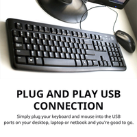 Ensemble clavier et souris filaire Logitech MK121P pour le bureau et la maison