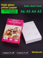 Pengiriman Gratis Grosir Kertas Foto Glossy 6-inci 10-inci; Ukuran A4/A5/A6 untuk Printer Inkjet HP; 240g Model XIANGZHI dalam Kemasan Kotak