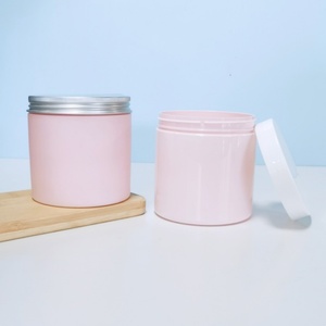 100 120 150 200 250g Pet <b>Plastic</b> <b>Jars</b> Pink Face Cream Container Body Butter Pot Cosmetic Cream <b>Jars</b> Packaging With Gold Lid - Product Image 2