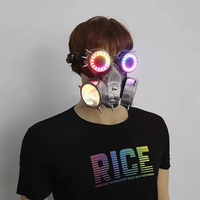 Lunettes LED Pixel Masque Punk Lunettes 366 Modes Tunnel Lumières Masque Cosplay Bar Lumineux Costume Accessoires Rechargeable
