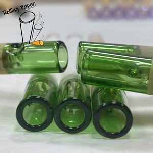 Tube à fumer en verre vert de luxe, diamètre 10 mm, personnalisé avec divers rouleaux à fumer en verre - Product Image 5