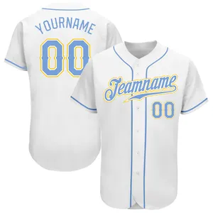 Customize Embroidery Blank Button Up Baseball Shirts Blue Jersey Royal #4 Shirts Clothing Men Toronto White Jerseys For Adult