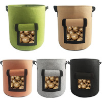 Sac de culture pliable en feutre écologique en tissu recyclé, en promotion, 2, 5, 10, 15, 20, 30, 40, 50 gallons, sacs de culture pour plantes