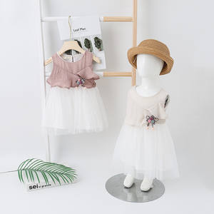 Sitios Web de Compras en Línea, Ropa de Verano para Bebés y Niñas, Vestidos de Princesa sin Mangas con Apliques de Lino y Tutú - Product Image 5