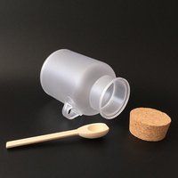 Pot cosmétique en plastique ABS Hengjian 100ml 200ml 300ml 100g 200g 300g 500g Bouteille pour sel marin et sels de bain avec cuillère