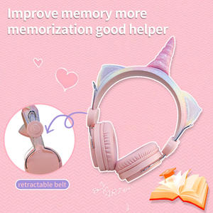 Casque filaire mignon 85db pour enfants Casque filaire stéréo Oreille de chat Licorne Rose Fille Bandeau Filles Enfants Casque pour filles - Product Image 4