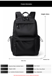 Large Capacity Lightweight Casual Computer <strong>Laptop</strong> <strong>Backpack</strong> for Unisex Oxford Custom Logo Zipper Fashionable School College - Product Image 4