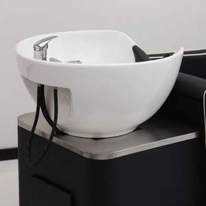 เก้าอี้สระผมหนังสังเคราะห์ทันสมัยพร้อมอ่างเซรามิกสำหรับร้านทำผม - เฟอร์นิเจอร์ร้านเสริมสวยคุณภาพสูงทนทาน - Product Image 6