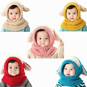 K82 Bonnets d'hiver pour enfants, filles et garçons, ensemble <span class=keywords><strong>bonnet</strong></span> et écharpe en crochet, <span class=keywords><strong>bonnet</strong></span> bébé, chapeau mignon de dessin animé, cadeaux de Noël - Product Image 4