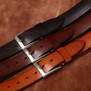 Ceinture en cuir pleine fleur pour homme, style rétro britannique vieilli, concave, style marin, décontractée pour jeans - Product Image 4