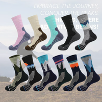 Chaussettes personnalisées de haute qualité OEM, respirantes, absorbant la transpiration, en laine mérinos thermique, mi-mollet, pour la randonnée, les sports de plein air et l'hiver