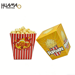 Recyclable Food Grade Popcorn <b>Container</b> Compostable Paper Popcorn <b>Box</b> for Sustainable Food Service - Product Image 3