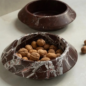 Bol en pierre d'éclipe sculptée en <span class=keywords><strong>marbre</strong></span> naturel Rosso Levanto Bol à fruits en <span class=keywords><strong>marbre</strong></span> rouge <span class=keywords><strong>Centre</strong></span> <span class=keywords><strong>de</strong></span> <span class=keywords><strong>table</strong></span> en <span class=keywords><strong>marbre</strong></span> - Product Image 5