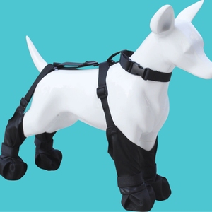 Stivali per cani in poliestere Anti-sporco a quattro stagioni impermeabili nuovi e traspiranti per animali domestici da esterno scarpe per cani stile orsacchiotto con cinghie - Product Image 1