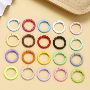 Hợp Thời Trang 20Mm Kẽm Hợp Kim Dây Đeo Mạ Mùa Xuân Vòng Chìa Khóa Đầy Màu Sắc O Vòng Móc Khóa <span class=keywords><strong>Snap</strong></span> Hooks Cho Hành Lý Túi Đồ Trang Sức OEM ODM Nguồn Cung Cấp - Product Image 1