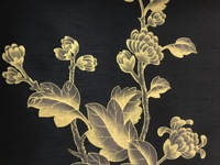 Papier peint SUNGPU, papier peint mural de luxe peint à la main, motif floral doré avec oiseaux, pour projets résidentiels et hôteliers