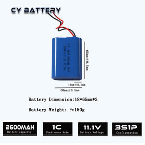 CY özelleştirilmiş şarj edilebilir 18650 3S1P 11.1V 2600mAh lityum iyon paketi CE sertifikalı dijital elektrikli Scooter için 500 döngüleri - Product Image 5