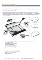 Machine manuelle de pliage et de perforation du papier 350 mm 350B